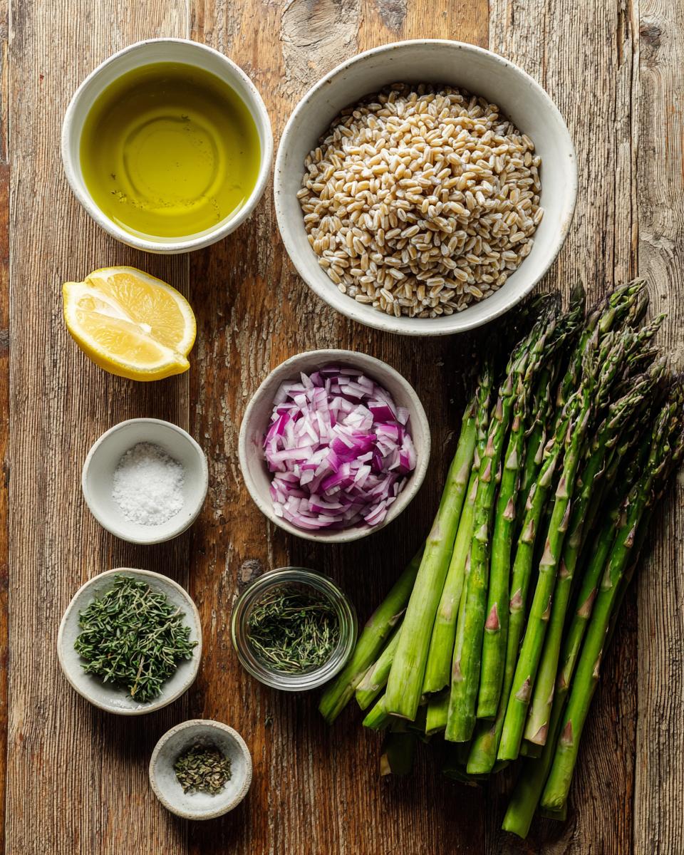 Grilled Asparagus Lemon-Thyme Farro Salad - detail 1