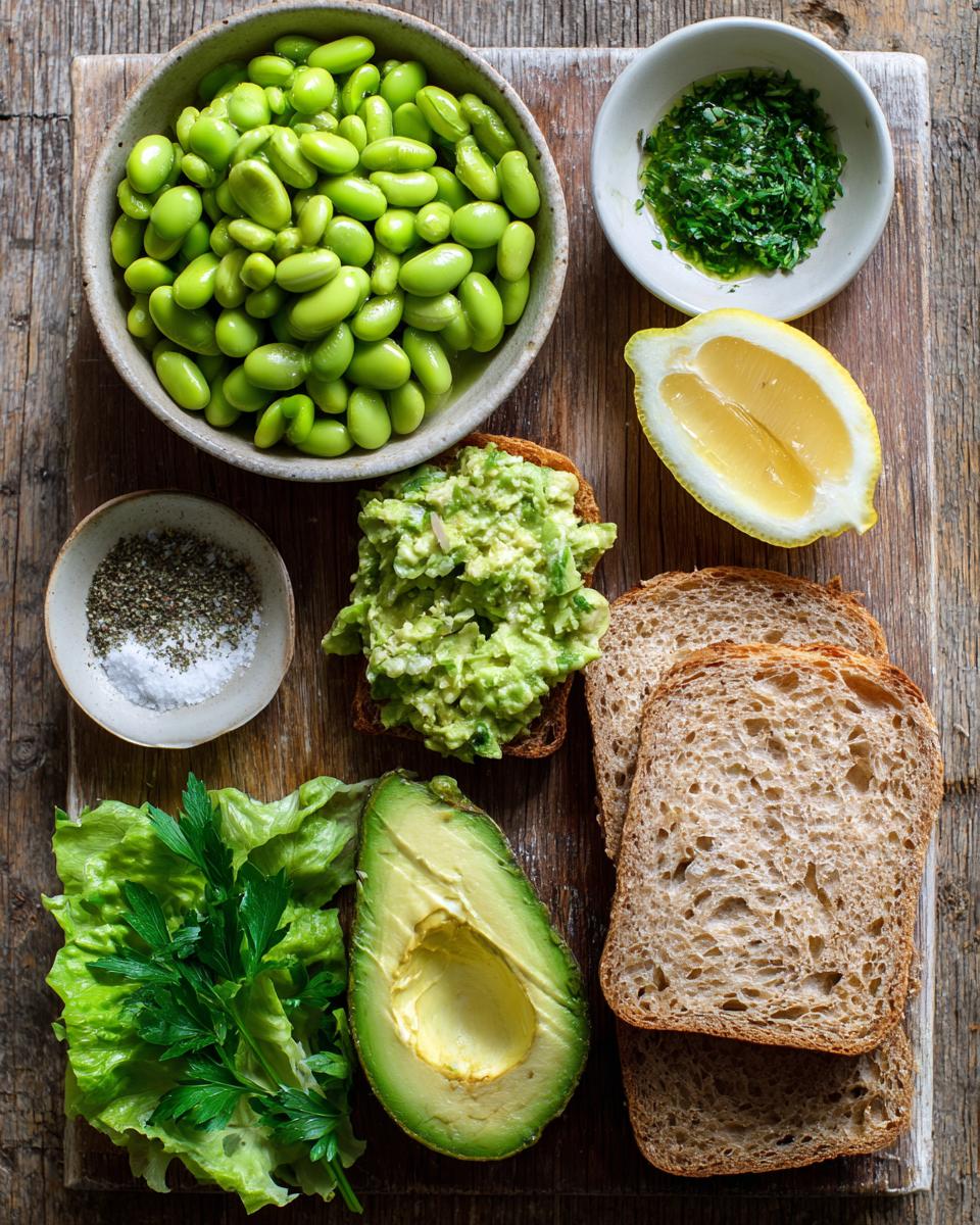 Lemon Edamame Avocado Sandwiches - detail 1