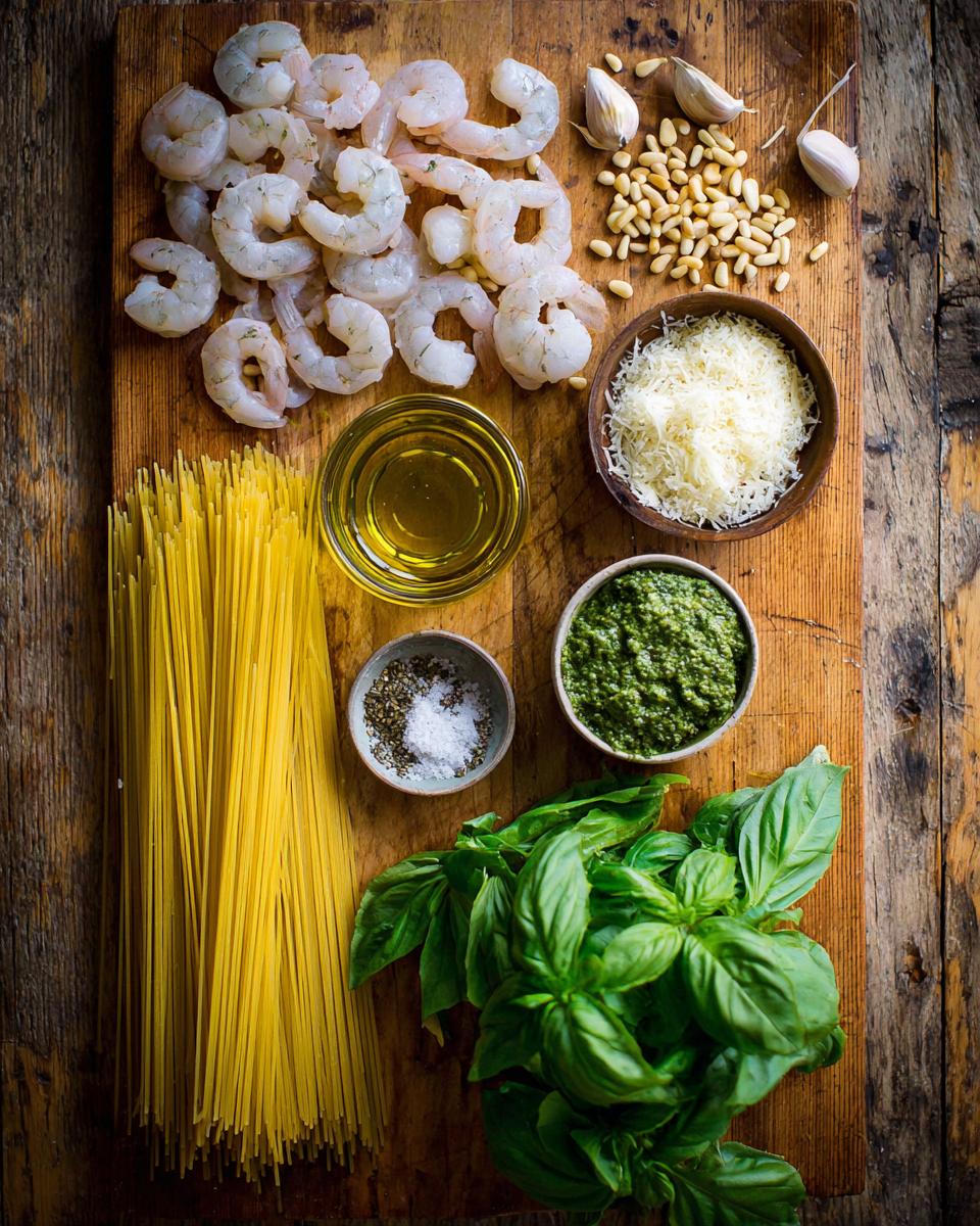 Shrimp Pesto Pasta - detail 1
