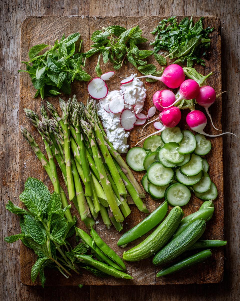 Spring Vegetable and Arugula Salad with Labneh - detail 1