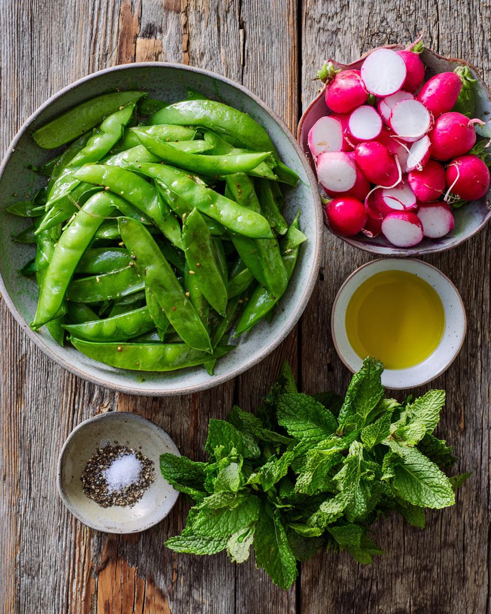 Sugar Snap Pea and Radish Salad - detail 1