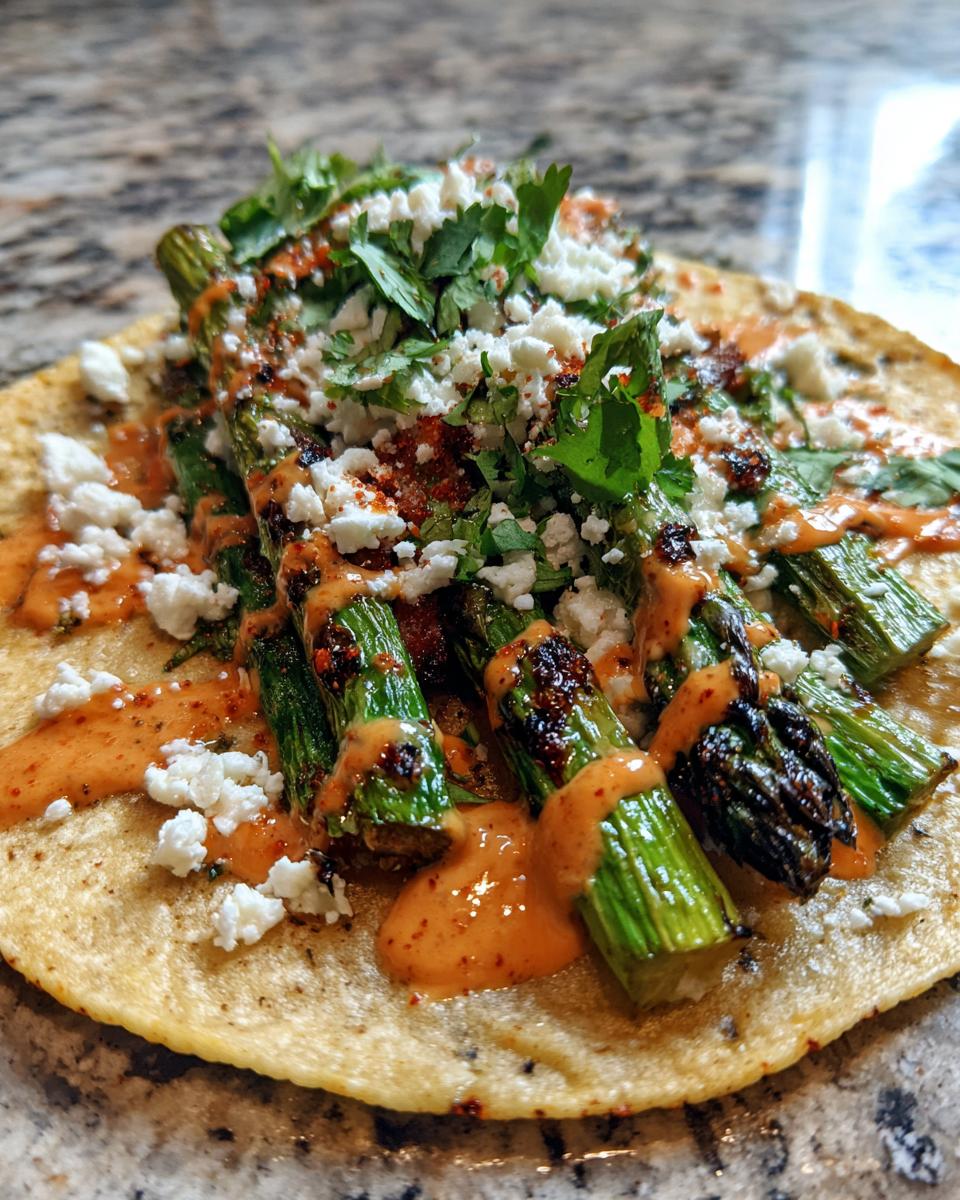 Charred Asparagus Tacos with Creamy Adobo - detail 2