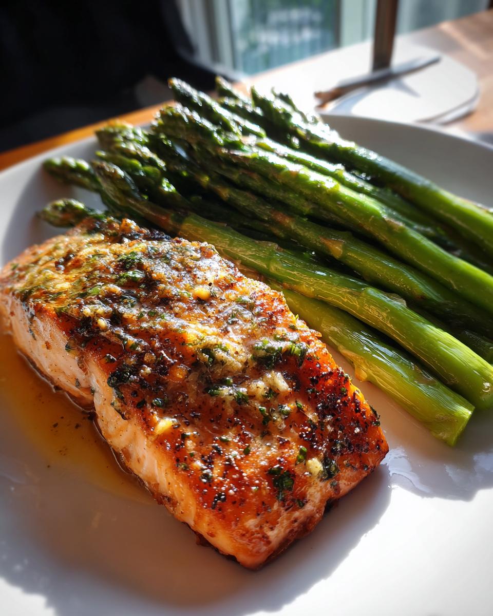 Garlic-Butter Roasted Salmon with Asparagus - detail 2