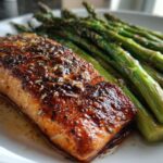 Garlic-Butter Roasted Salmon with Asparagus