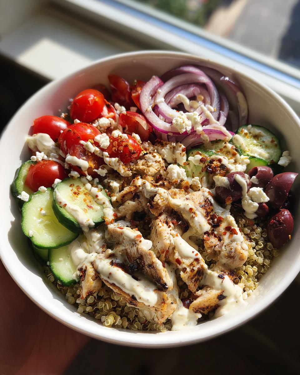 Greek Chicken Bowls with Tahini Feta - detail 2