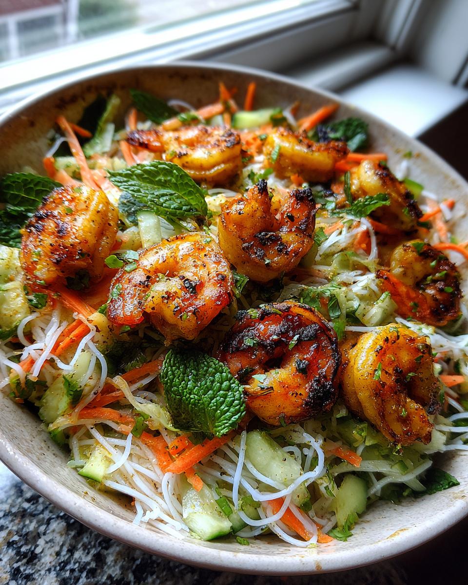 Grilled Shrimp and Noodle Salad - detail 2