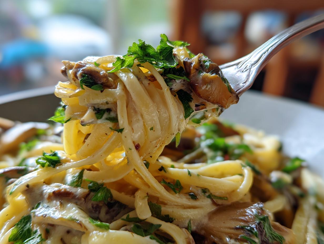 Creamy Leek and Mushroom Pasta