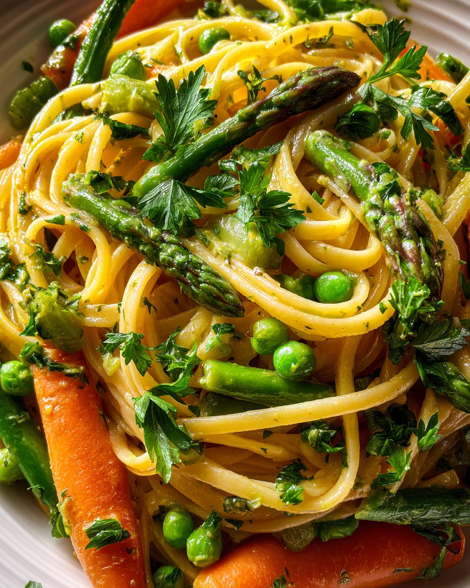 Lemony Linguine with Spring Vegetables - detail 2