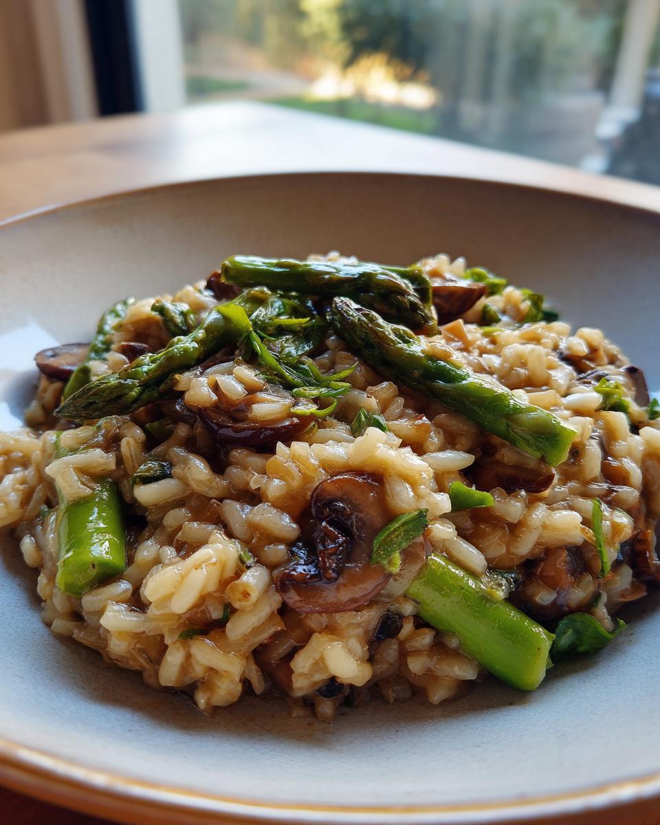 Mushroom and Asparagus Risotto - detail 2