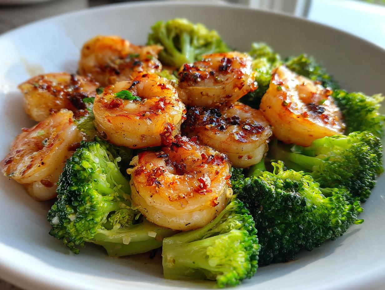 One-Pot Garlicky Shrimp & Broccoli