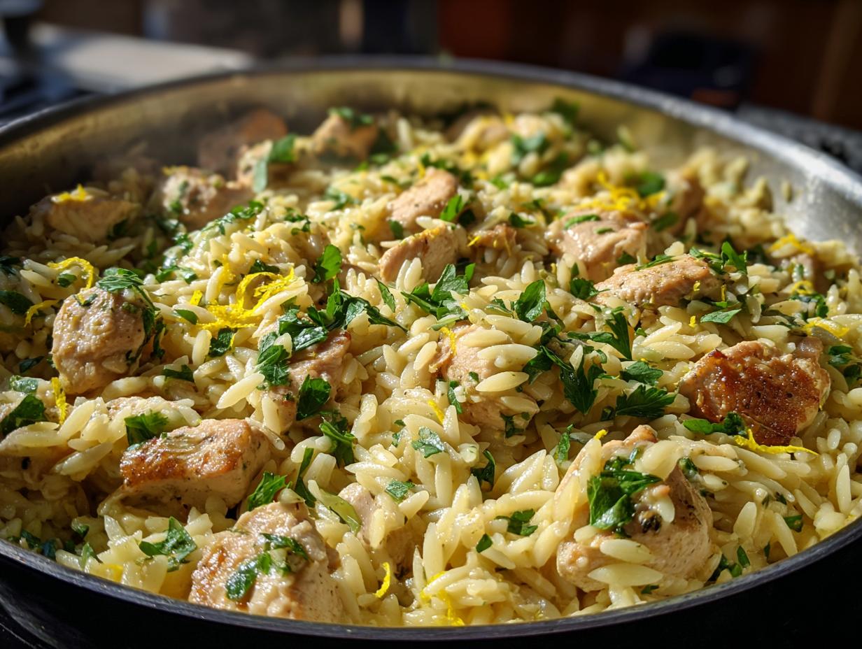 One-Pot Lemony Orzo & Chicken
