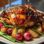 Roast Chicken with Radishes and Scallions