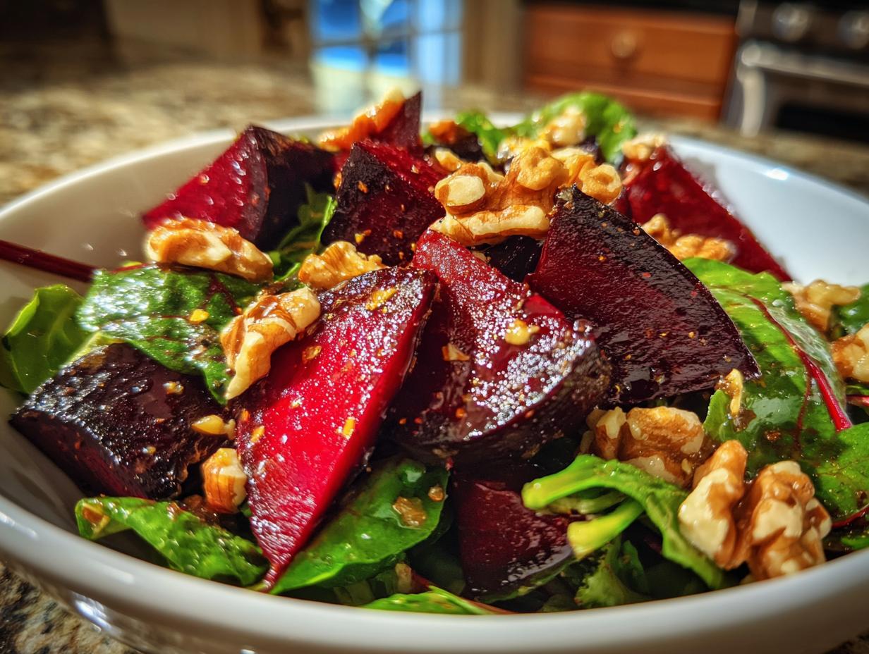 Roasted Beet and Ginger Salad