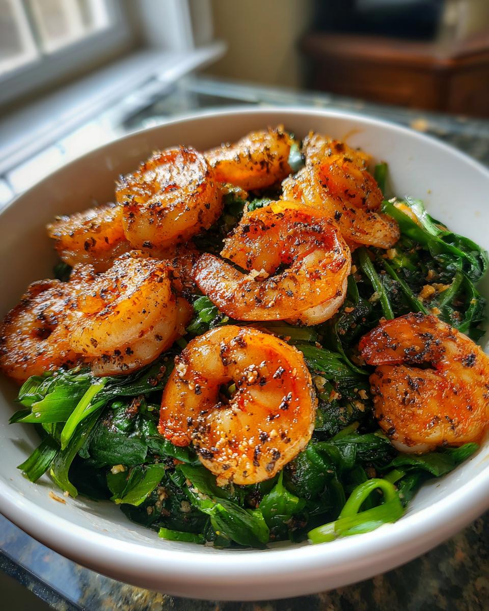 Seared Shrimp Salad with Sauteed Ramps - detail 2
