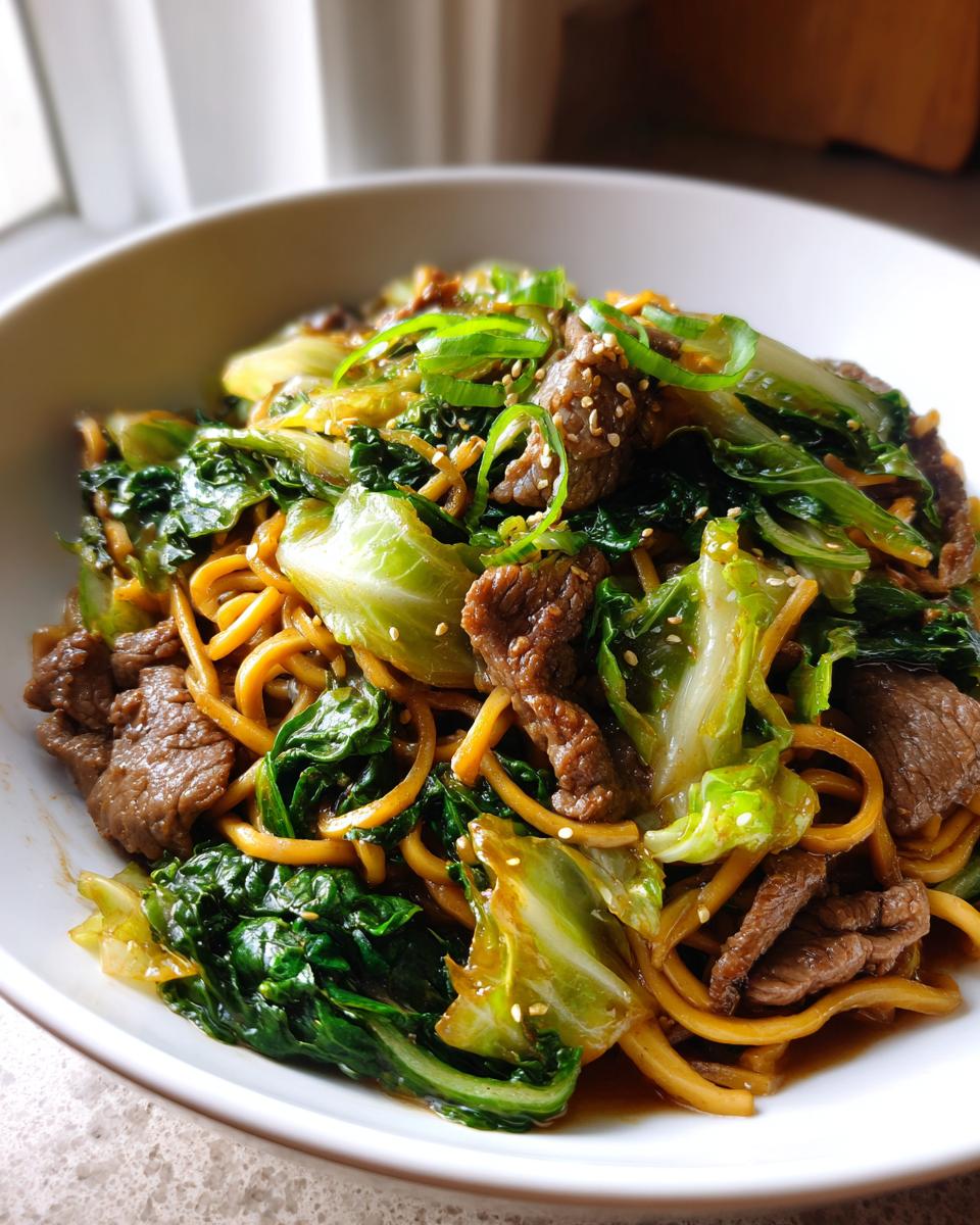 Sheet-Pan Beef & Cabbage Noodles - detail 2