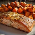 Sheet-Pan Salmon with Sweet Potatoes
