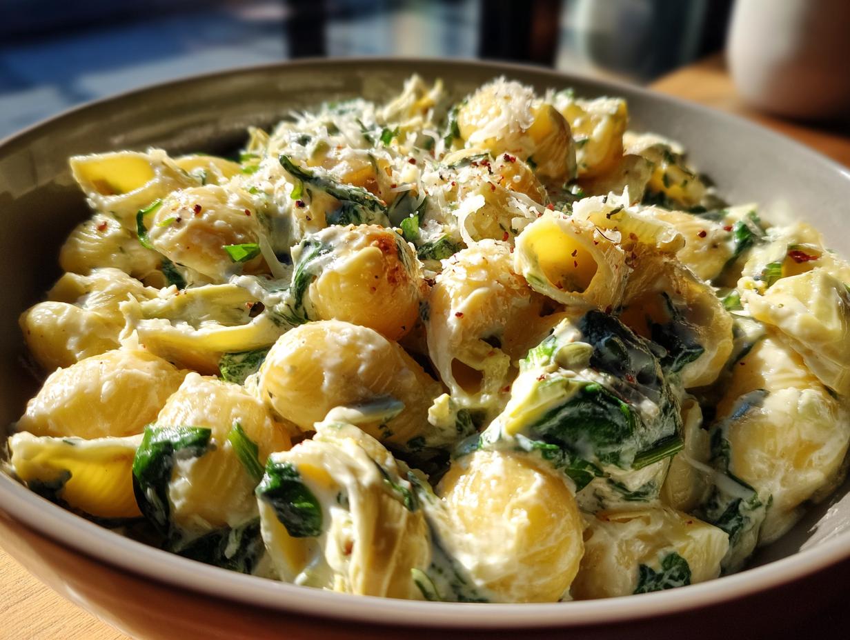 Spinach Artichoke Dip Pasta