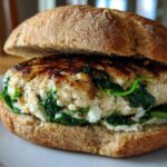 Spinach and Feta Chicken Burgers