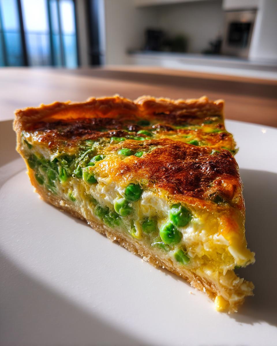 Spring Pea Tart with Goat Cheese - detail 2