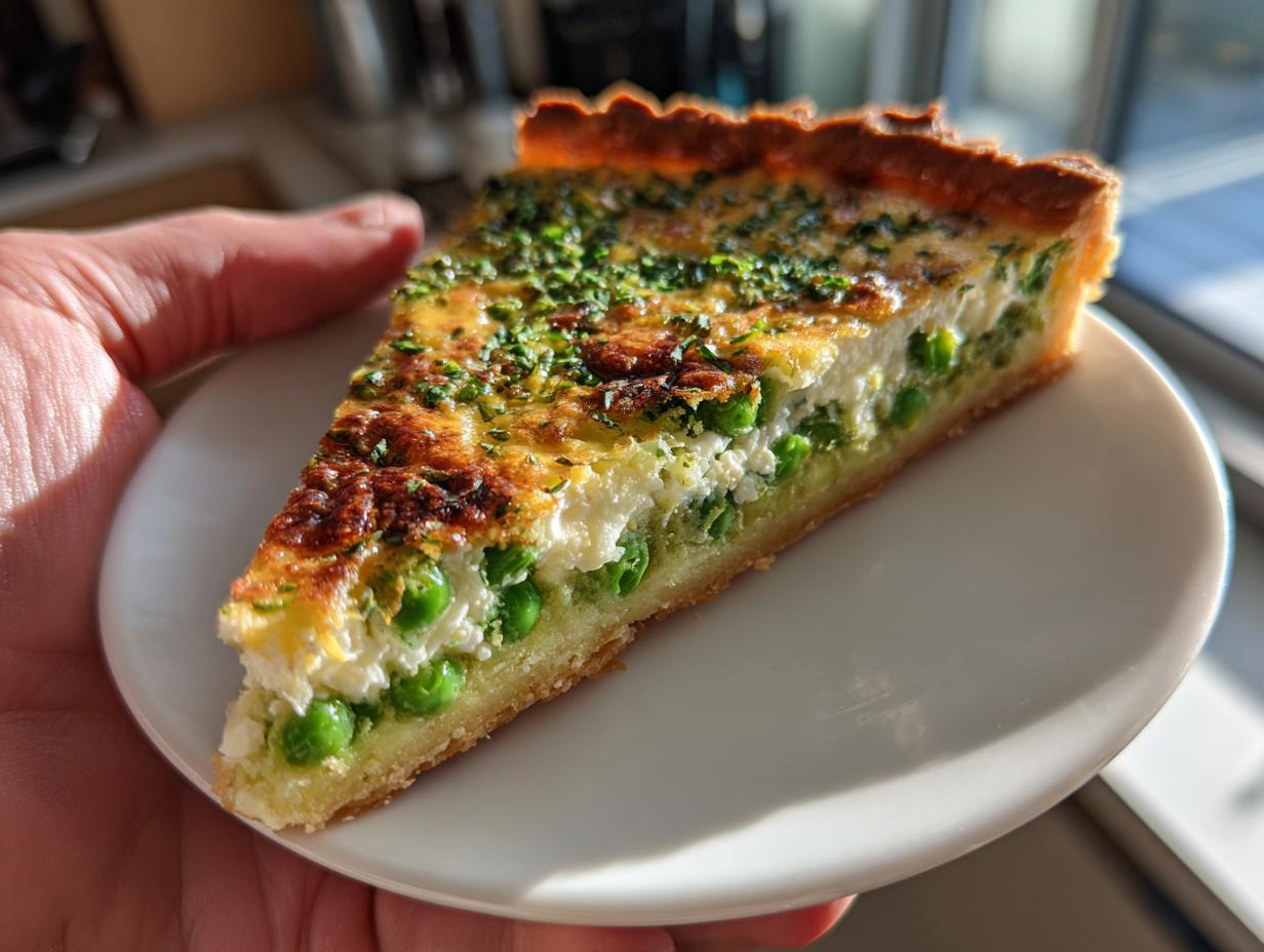 Spring Pea and Goat Cheese Tart