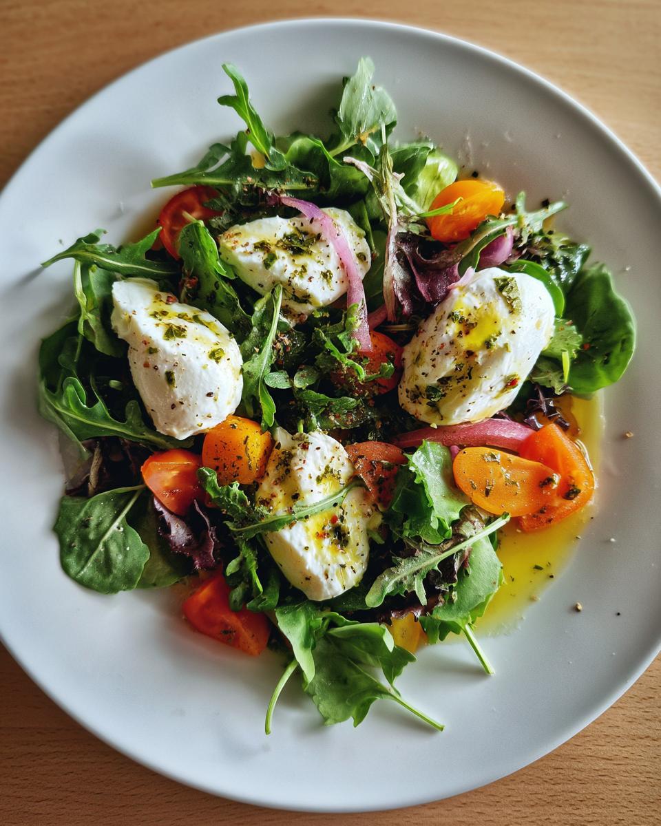 Spring Vegetable Arugula Salad with Labneh - detail 2