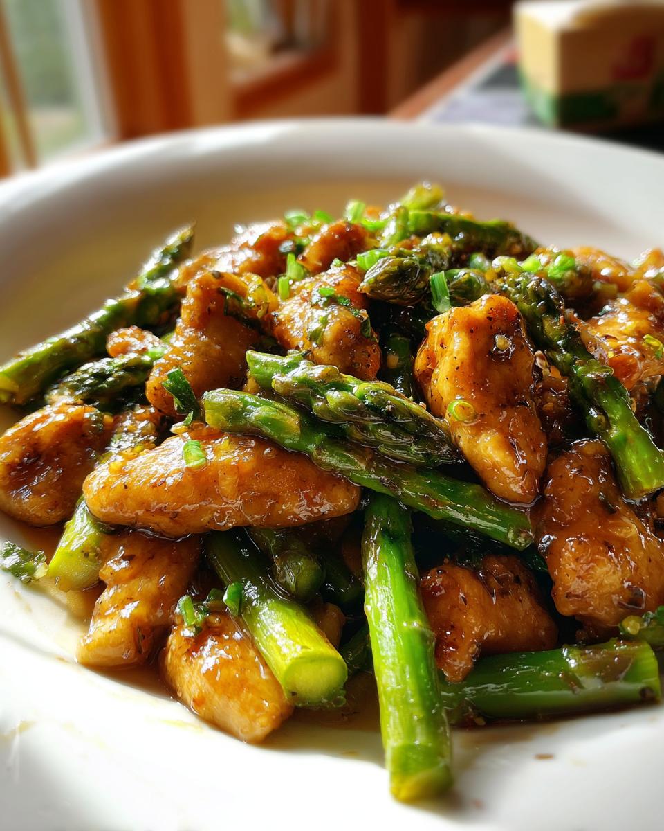 Stir-Fried Chicken with Asparagus - detail 2