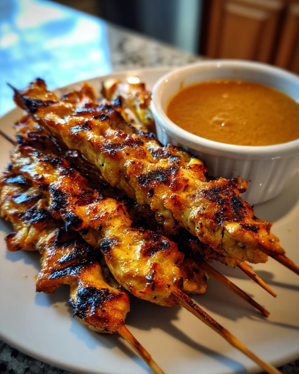 Thai Chicken Satay with Peanut Sauce - detail 2