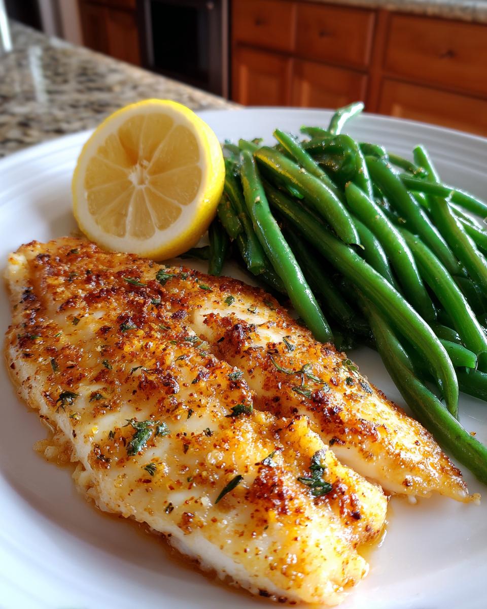 Tilapia with Lemony Green Beans - detail 2