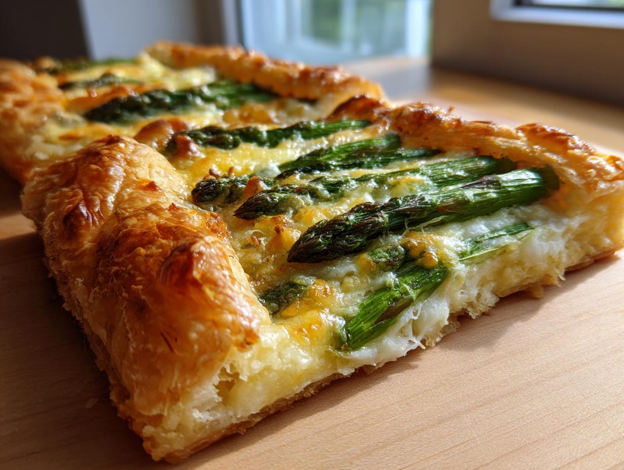 Upside Down Sheet-Pan Asparagus Tart