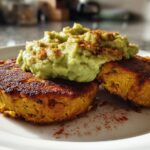 Vegan Chickpea Cakes with Mashed Avocado