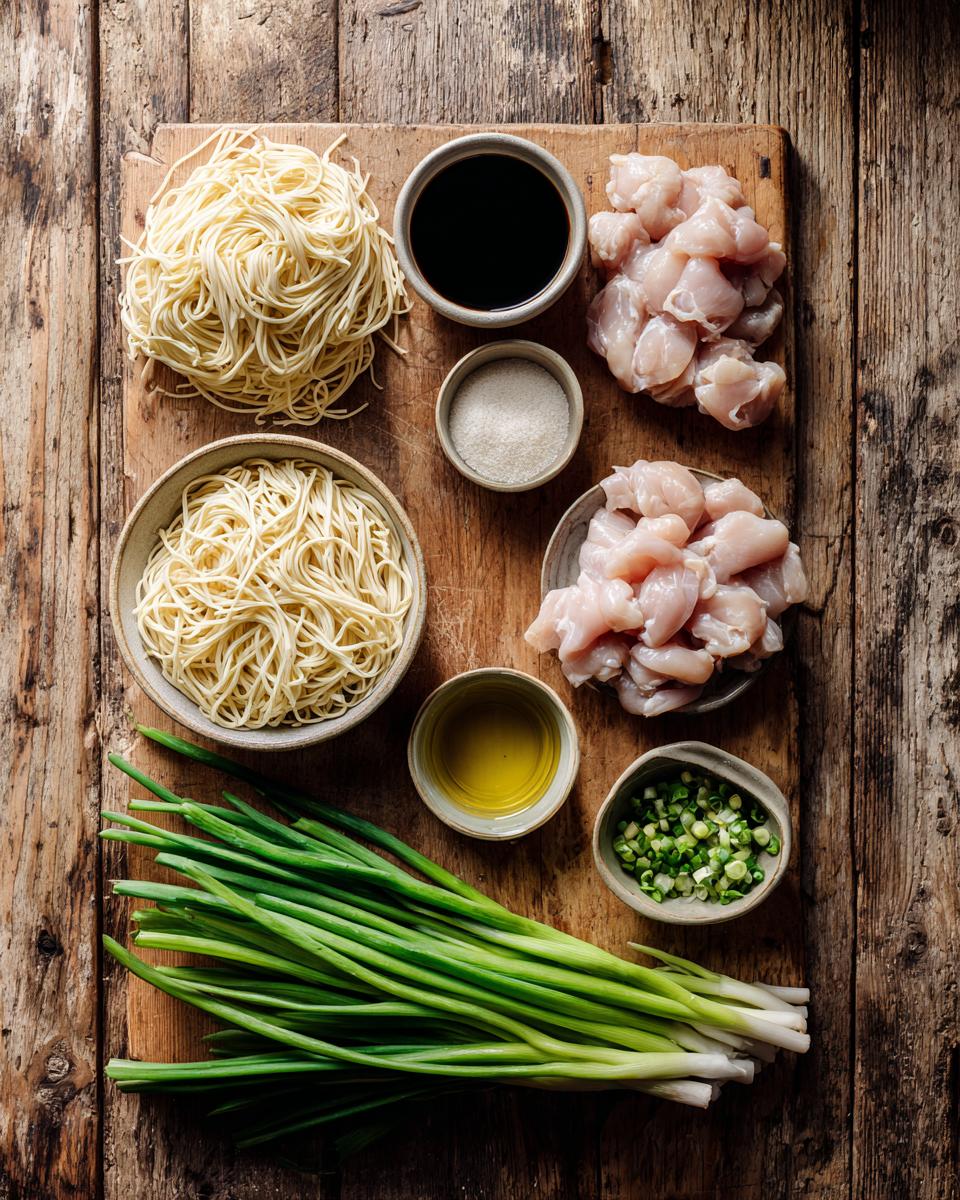 Ginger-Scallion Lo Mein with Chicken - detail 1