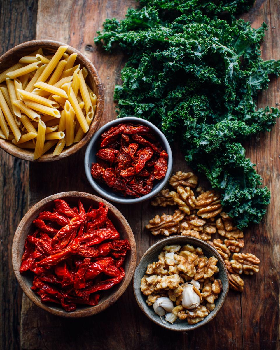 Red Pesto Pasta with Chili Kale - detail 1
