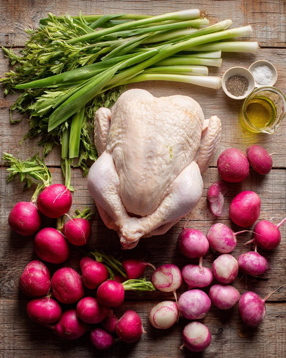 Roast Chicken with Radishes and Scallions - detail 1