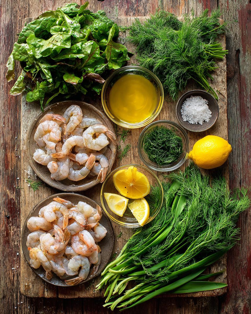Seared Shrimp Salad with Sauteed Ramps - detail 1