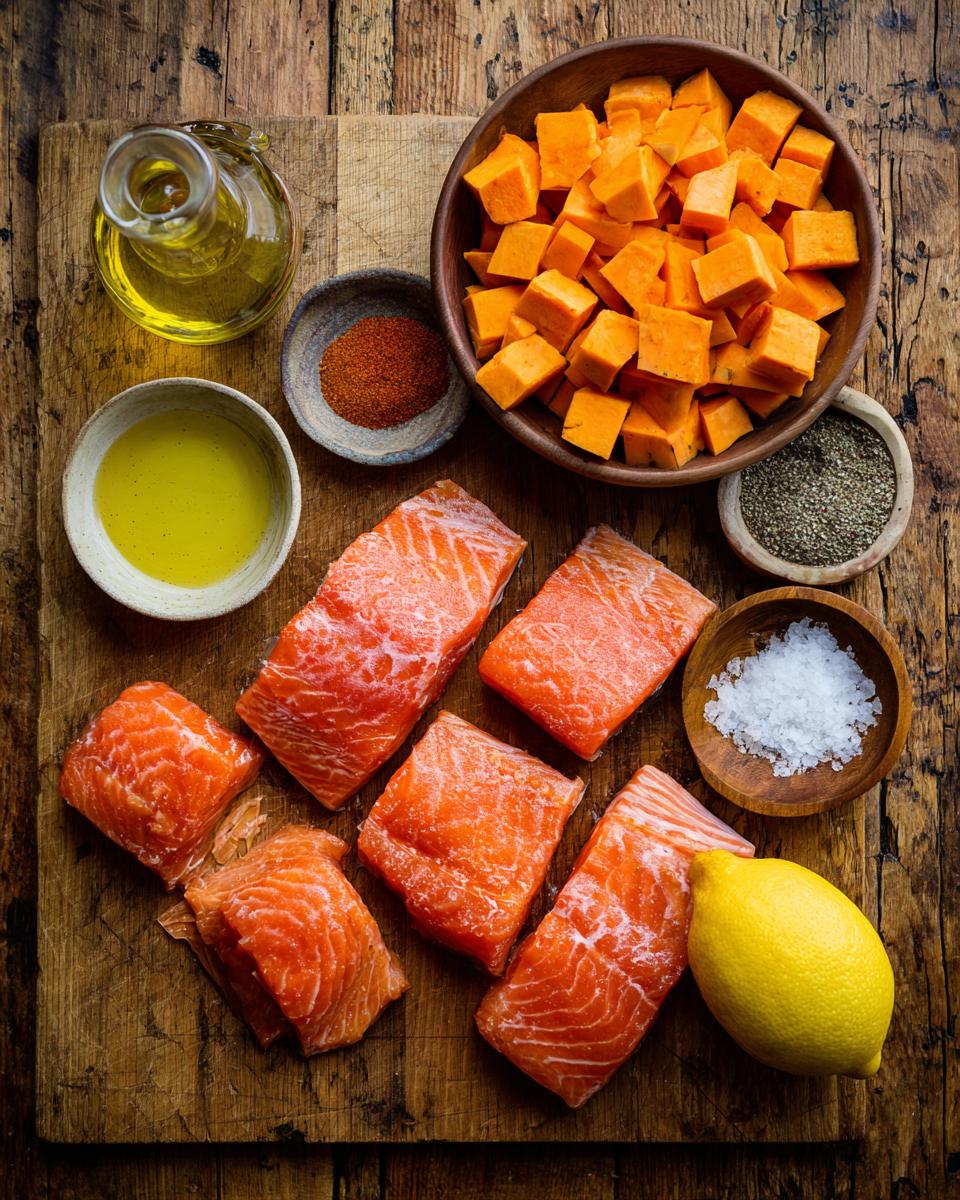 Sheet-Pan Salmon with Sweet Potatoes - detail 1