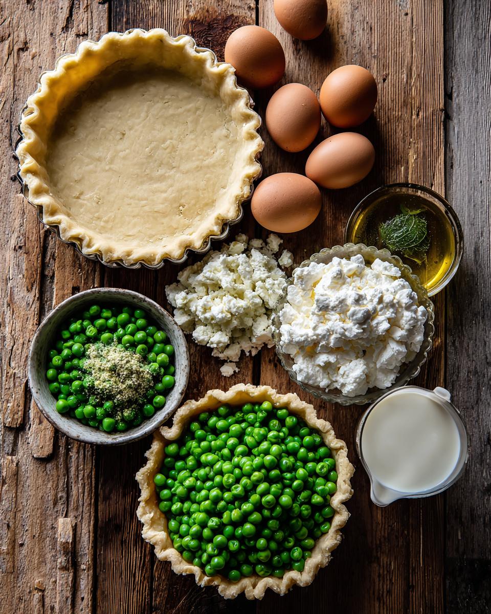 Spring Pea Tart with Goat Cheese - detail 1
